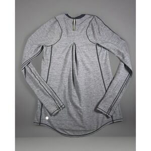 Lululemon Tuck and Flow Women 4 Heathered Slate Light Reflective Gym/Running L/S